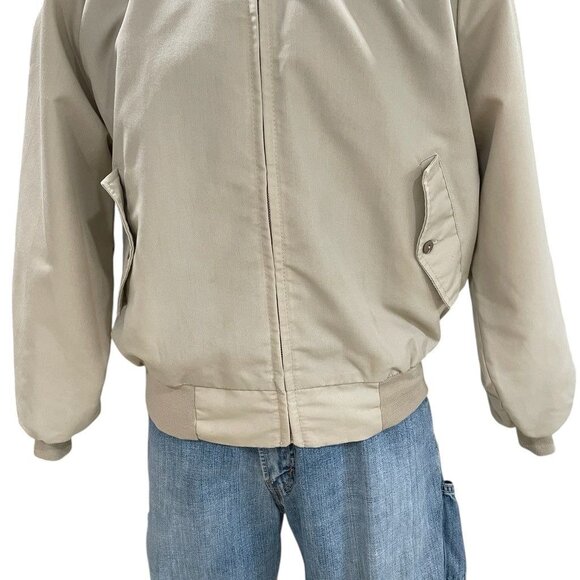 California Imperial Mens Large Harrington Jacket Tan USA Made Lined Workwear - Picture 5 of 9